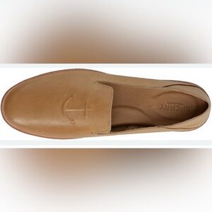 SPERRY Sz 7.5 Seaport Levy Anchor Tan Leather Loafers Excellent Condition